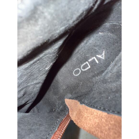 Aldo Faelora Pillow Walk Platform Heeled Ankle Boots Black Brown 6.5 - Picture 10 of 10